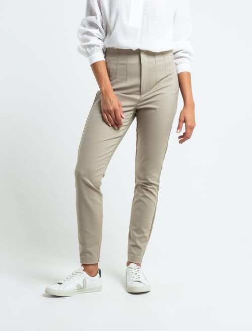 Pantalón mujer semi formal cordón slim fit - TRICOT