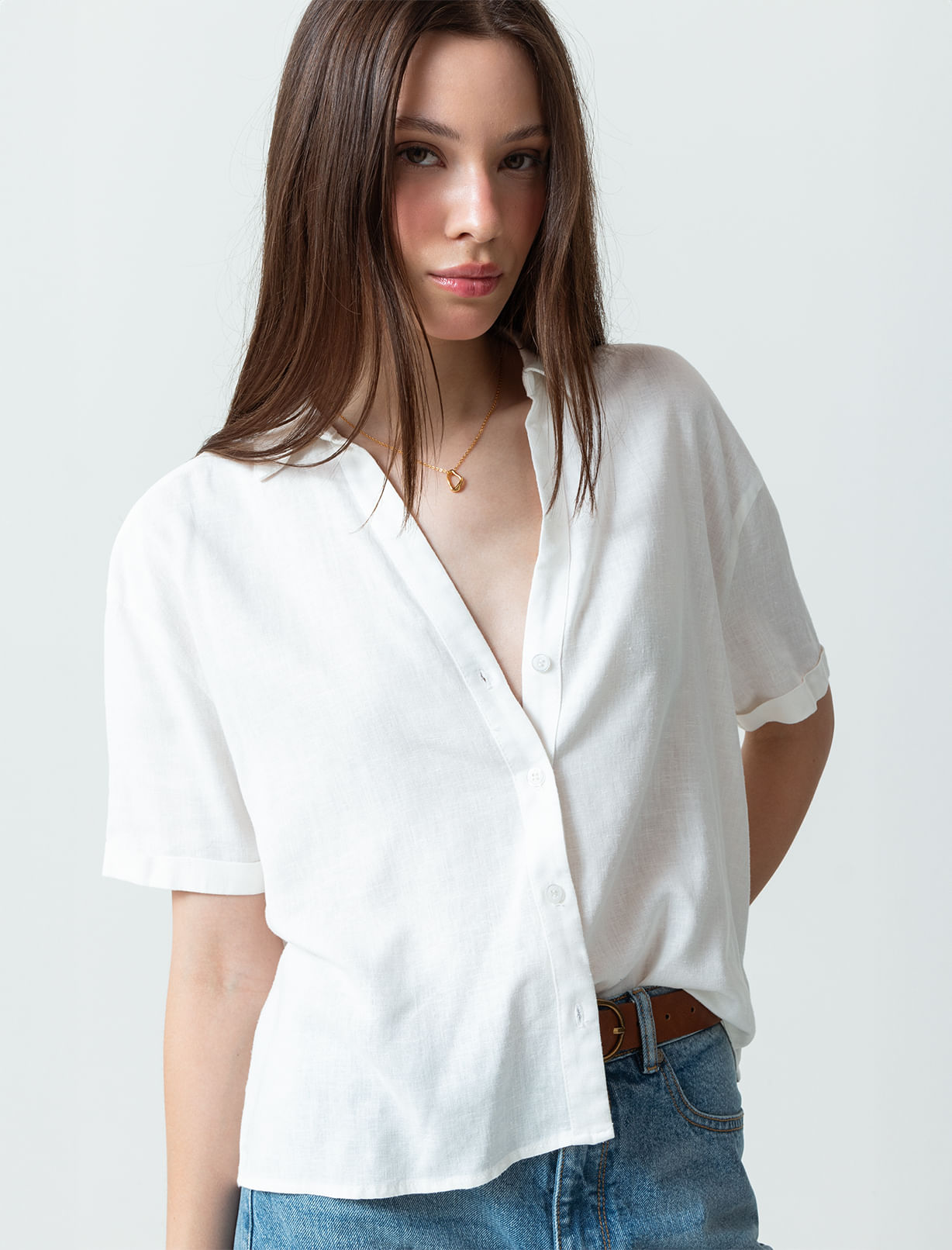 Camisa de tela fluida