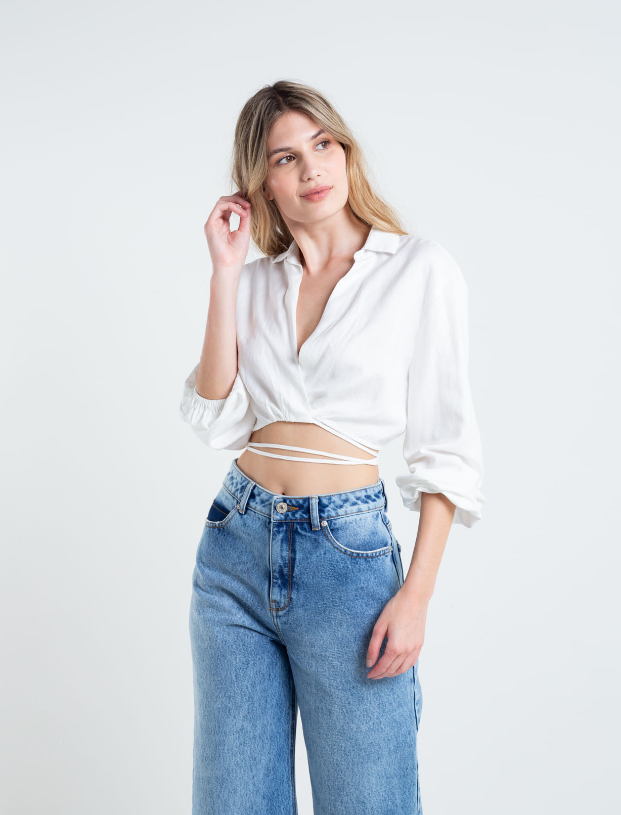 Camisa tipo crop