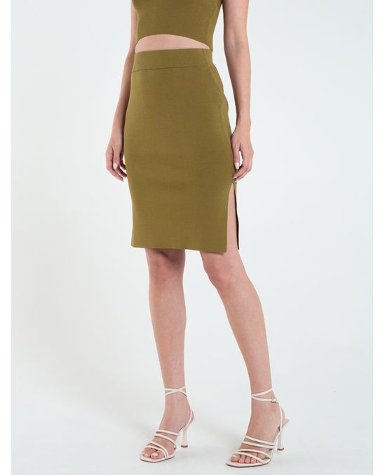 Falda midi con aberturas