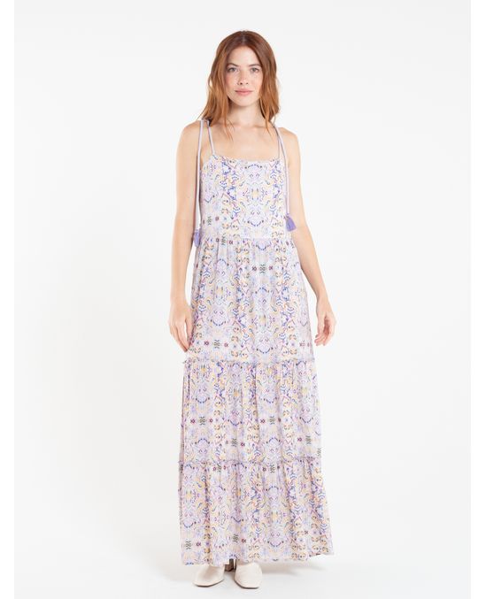 Vestido largo de tiras