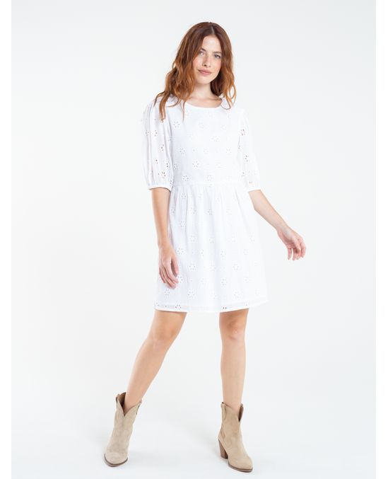 Vestido corto manga corta