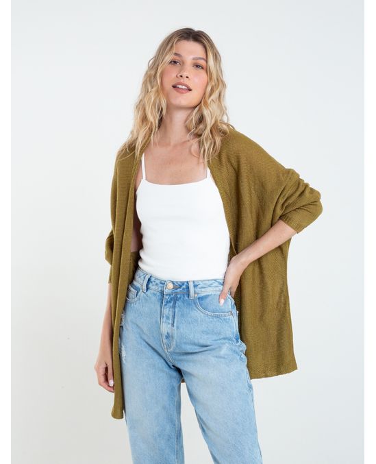 Abrigo tejido abierto