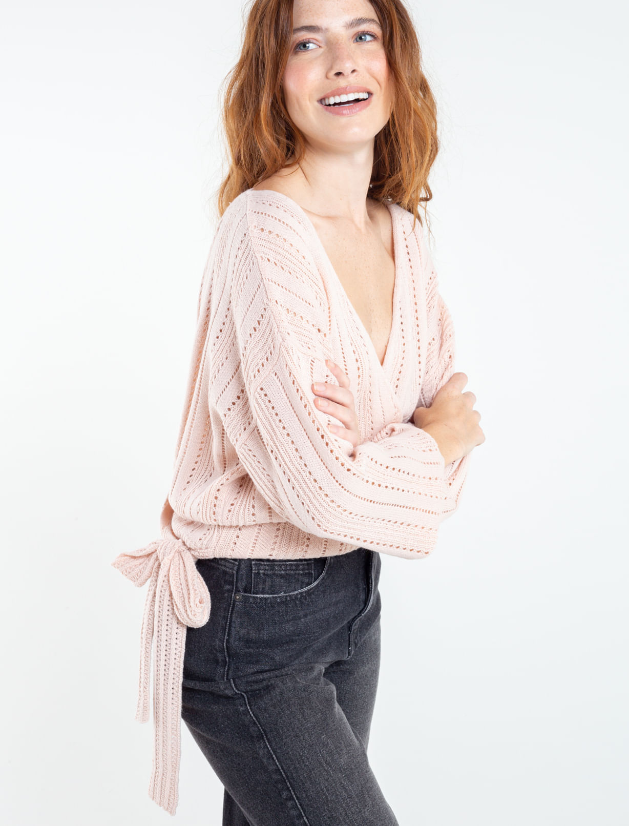 Camisa tejida con diseño cruzado