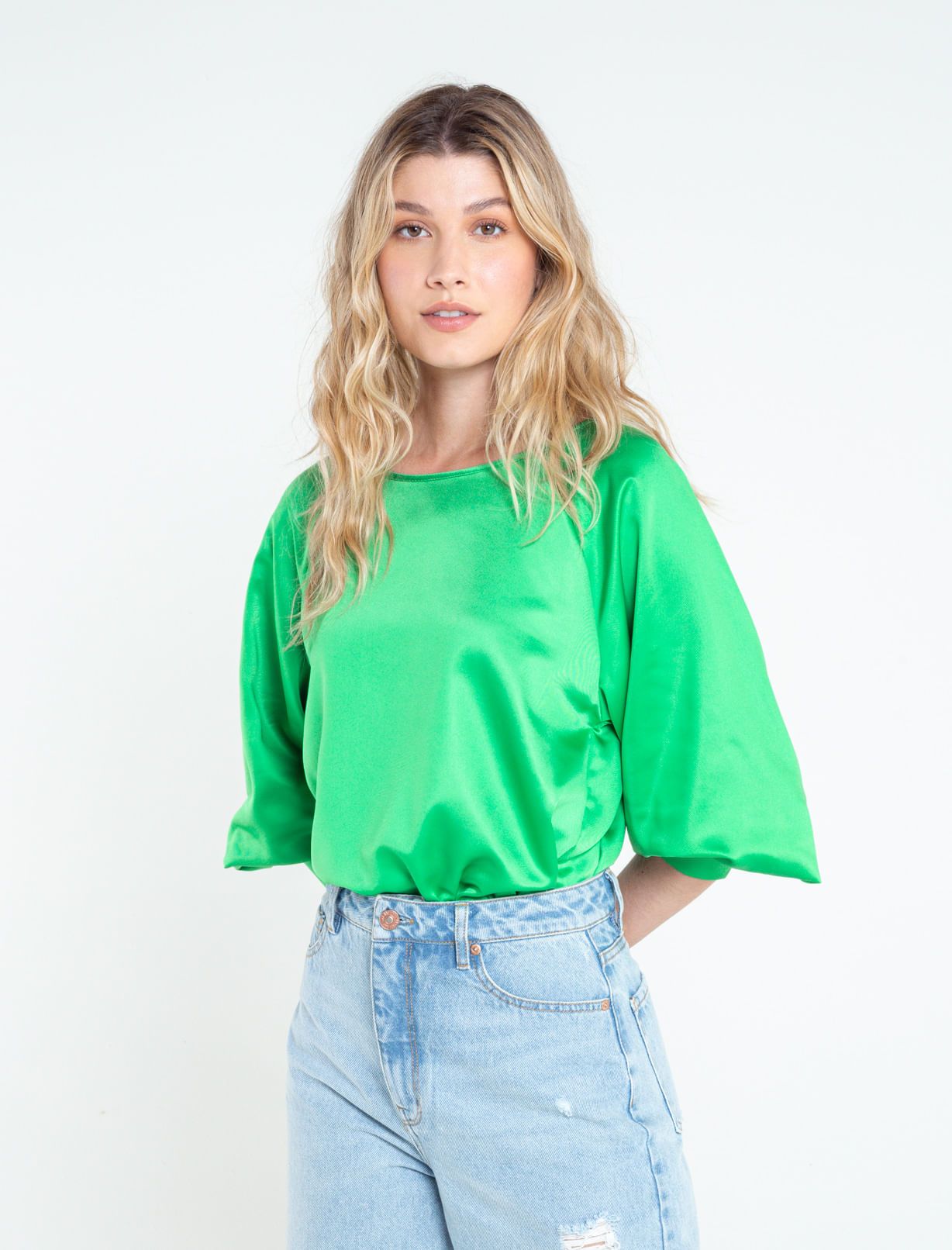 Camisa manga larga con tira ajustable