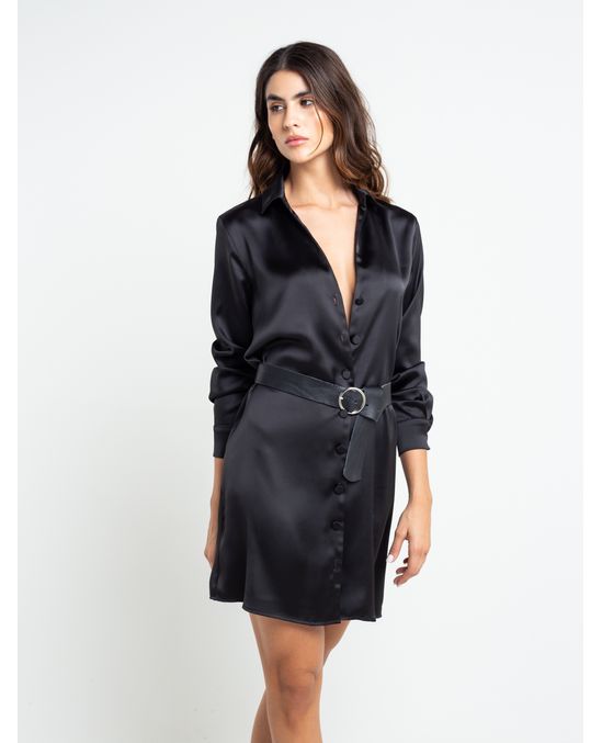 Vestido con botones manga larga