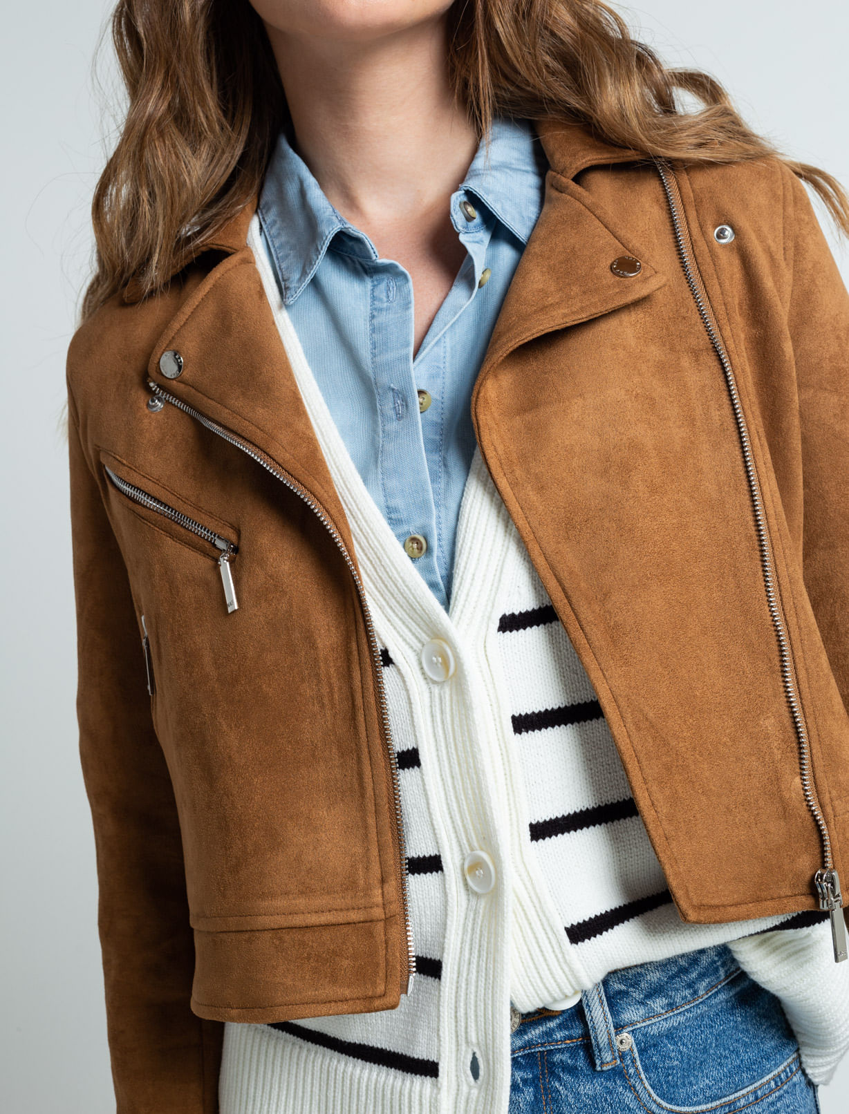 Chaqueta en textura suave