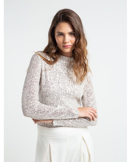 Camisa con lentejuelas brillantes