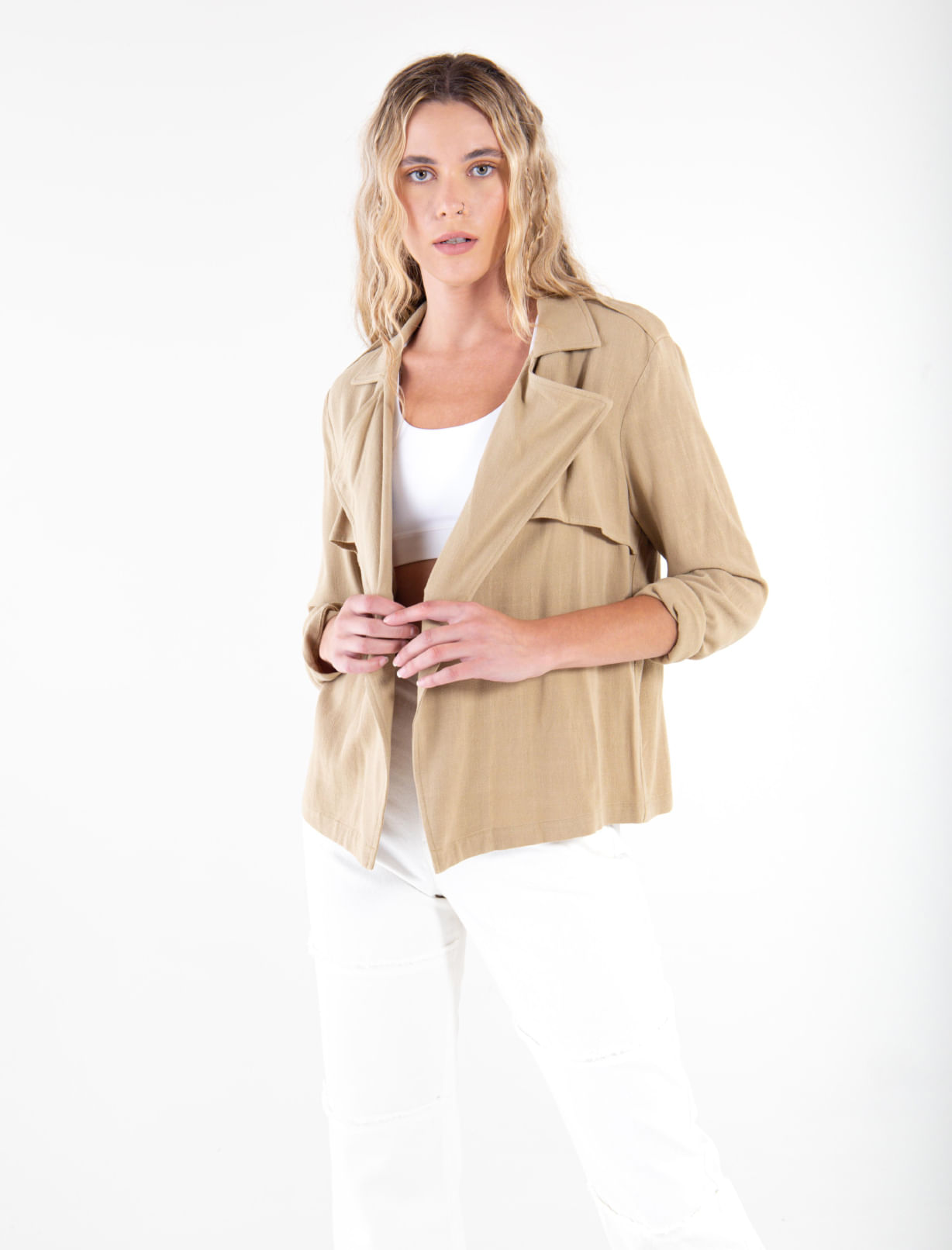 Chaqueta con cuello de solapa