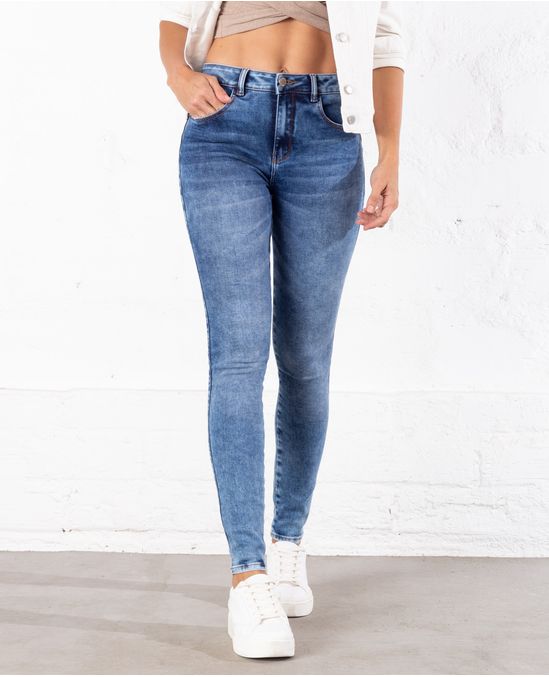 Jean ajustado de tiro alto