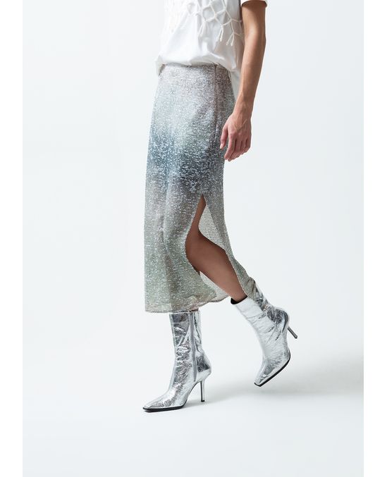 Falda con efecto brillo
