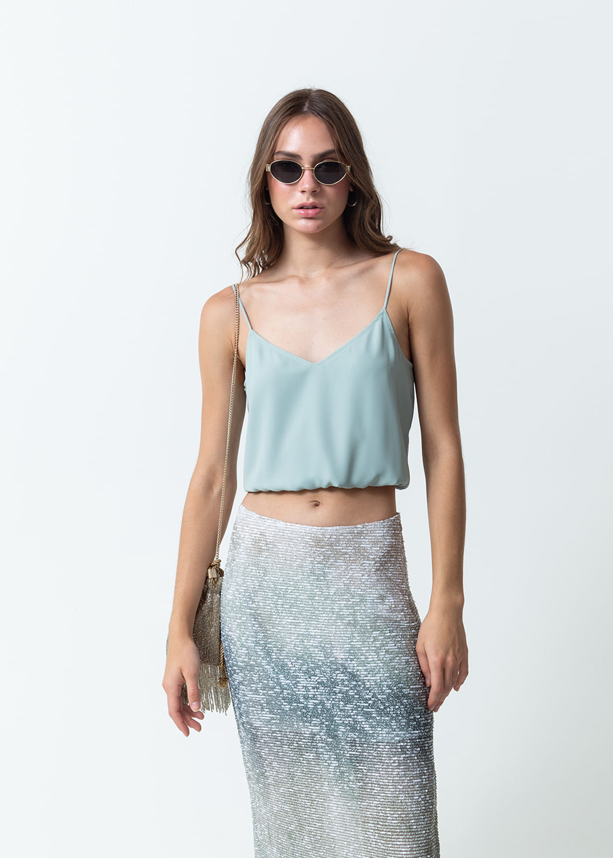 Camisa de largo crop