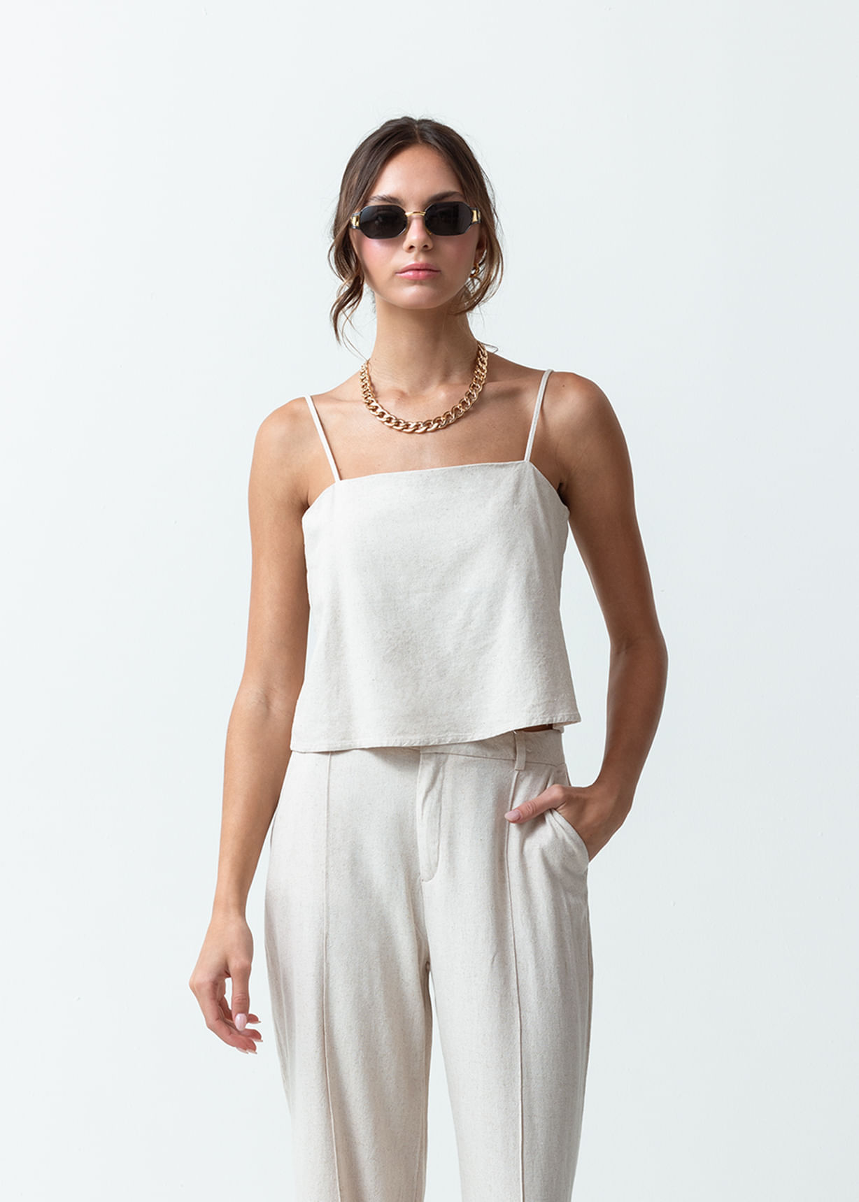 Camisa de tela fluida