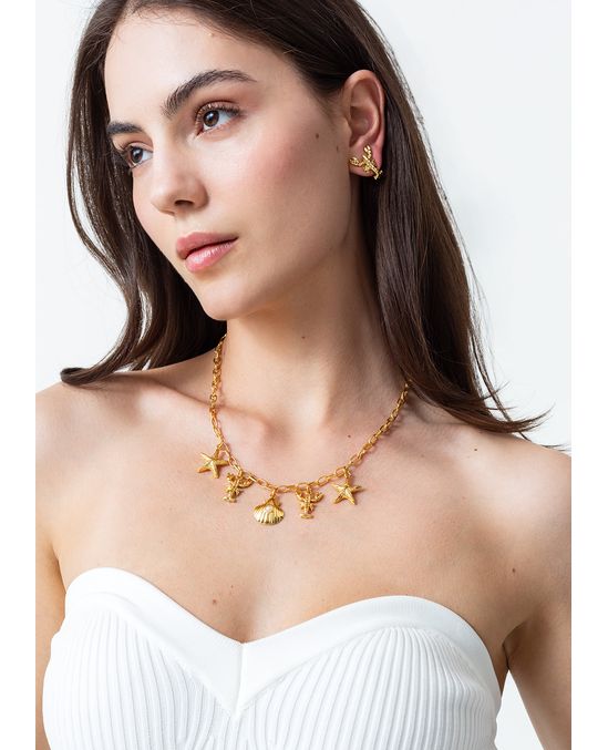 Cadena con dijes de mar