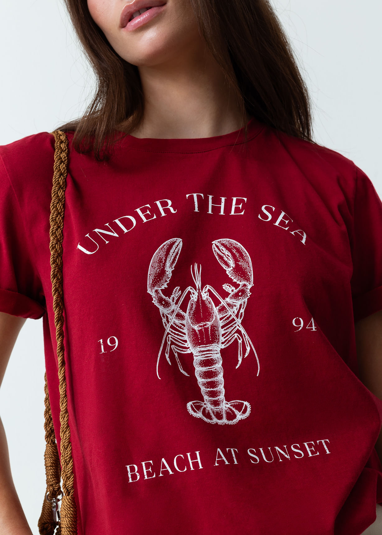 Camiseta básica estampada