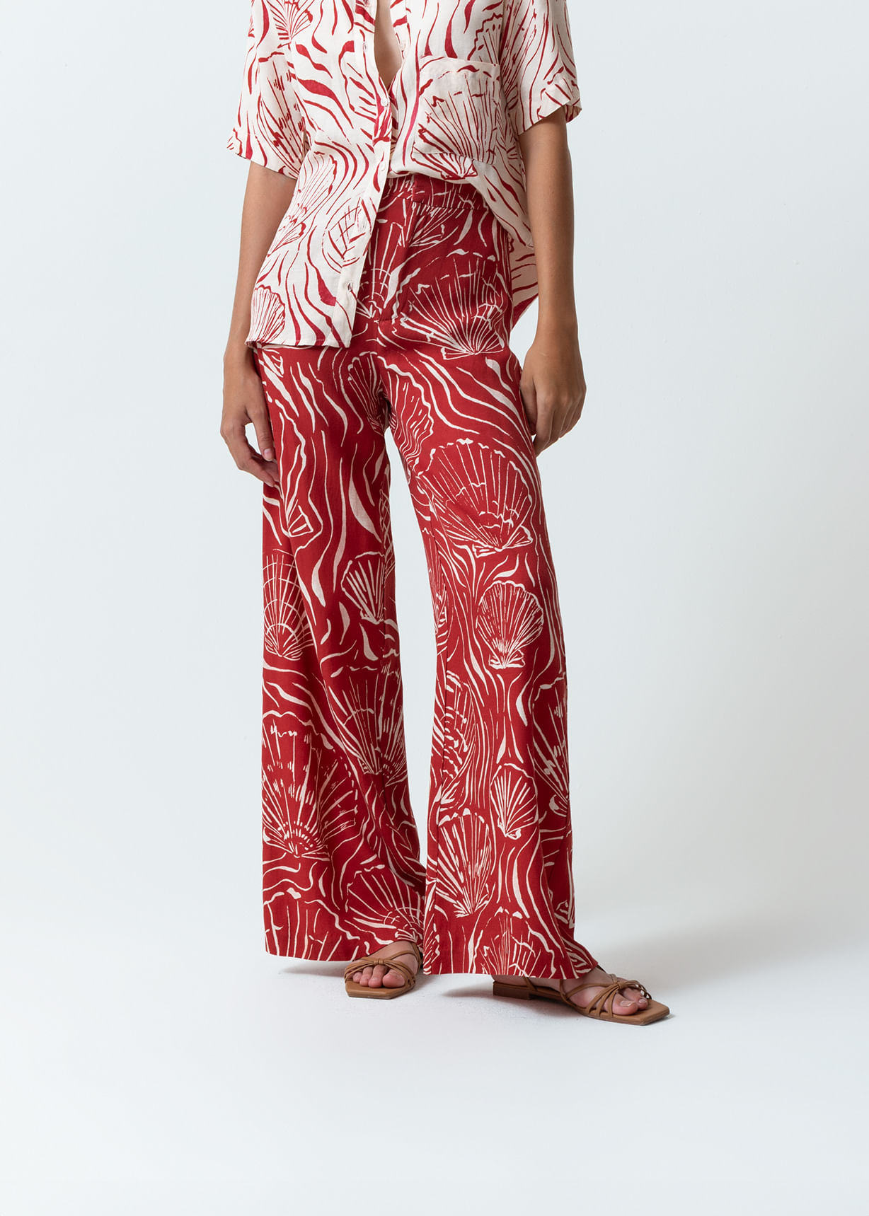 Pantalón con estampados de mar