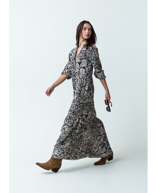 Vestido largo estampado