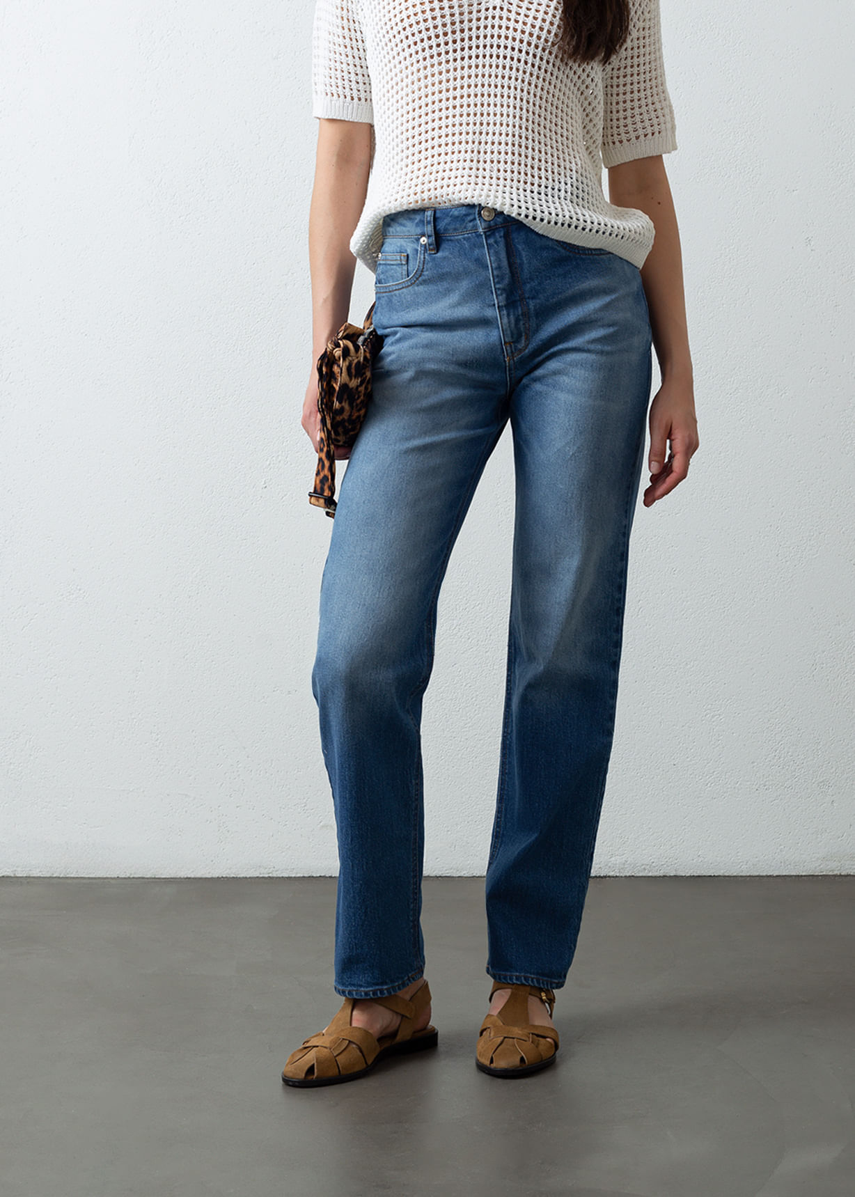Jean fit de bota recta