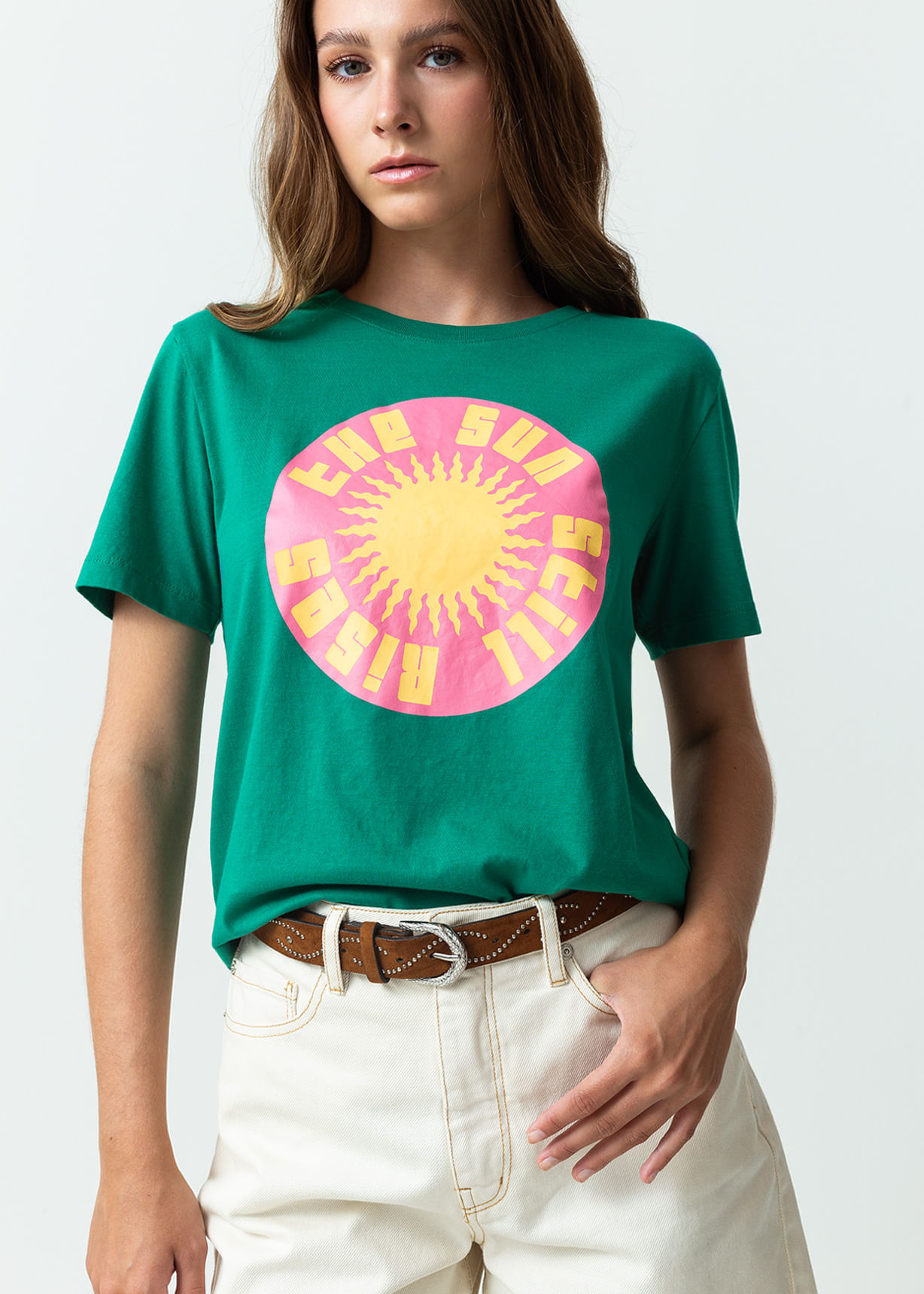 Camiseta básica estampada