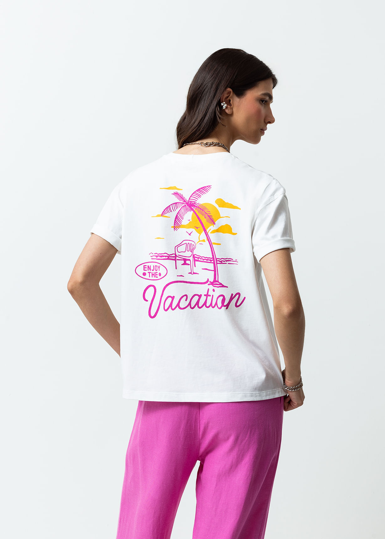 Camiseta estampada en posterior