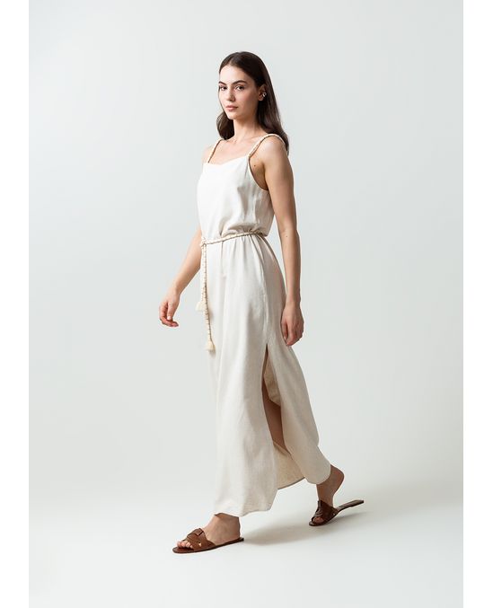 Vestido largo de tiras