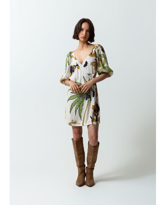 Vestido corto estampado