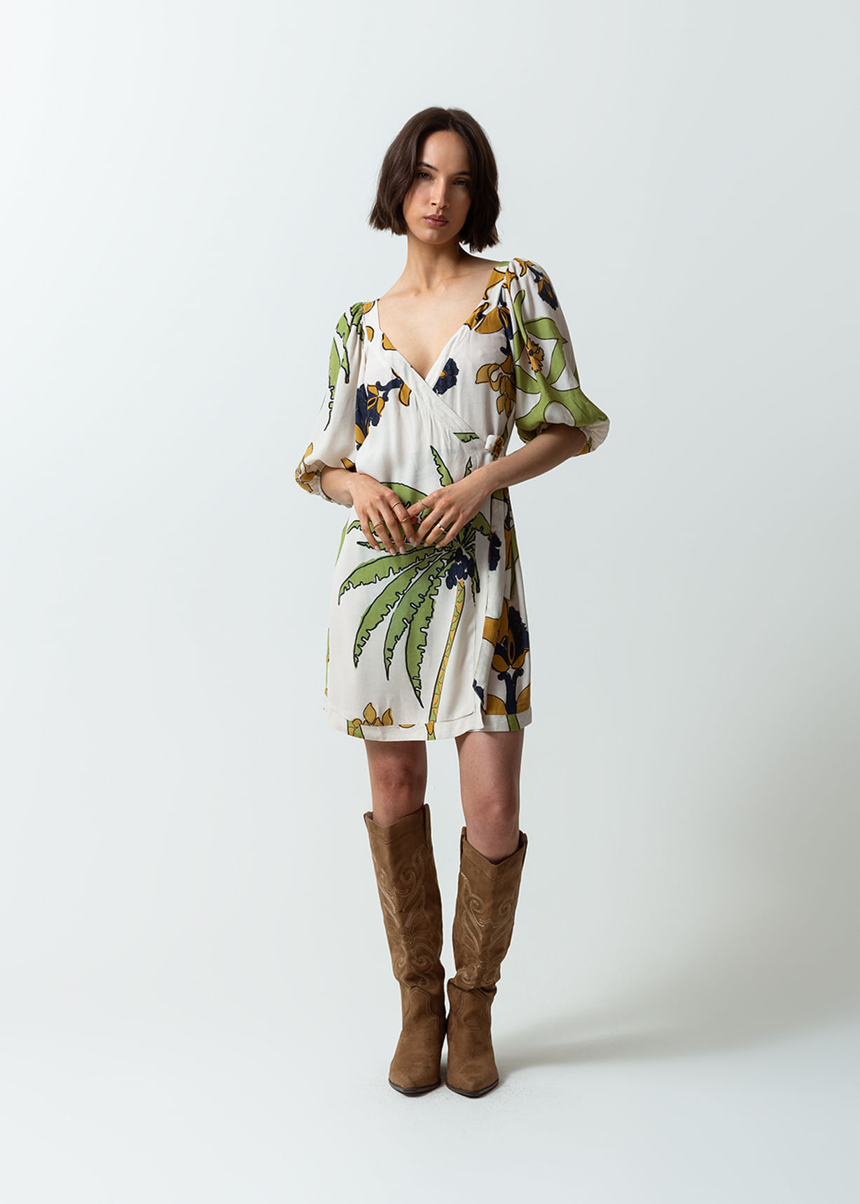 Vestido corto estampado