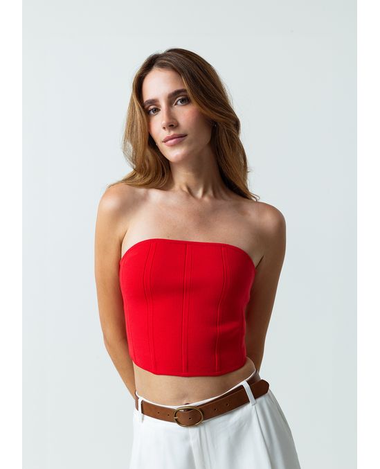 Crop top strapless
