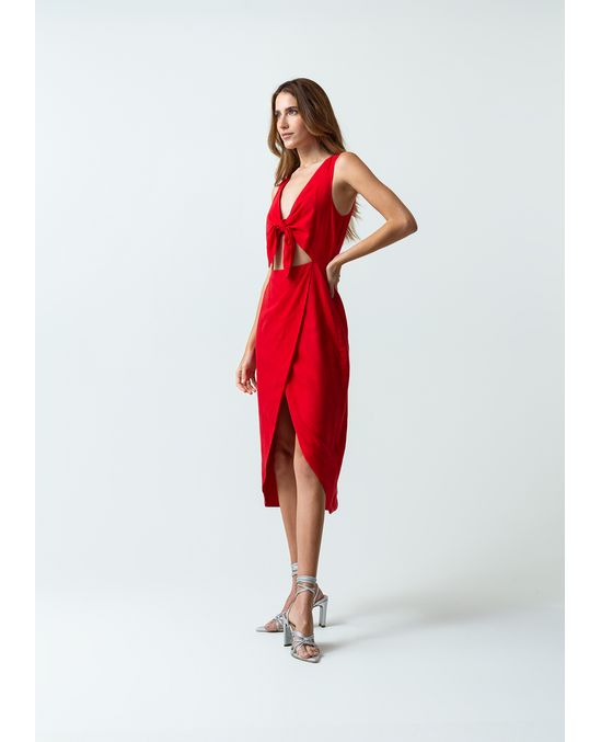 Vestido con detalle anudado en frente