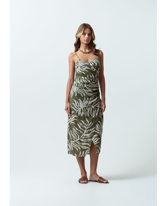 Vestido midi de hojas para el verano