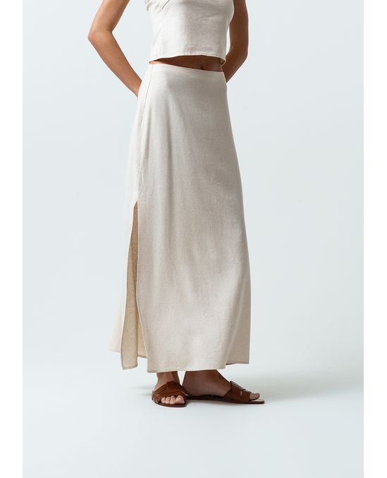Falda larga de diseño recto