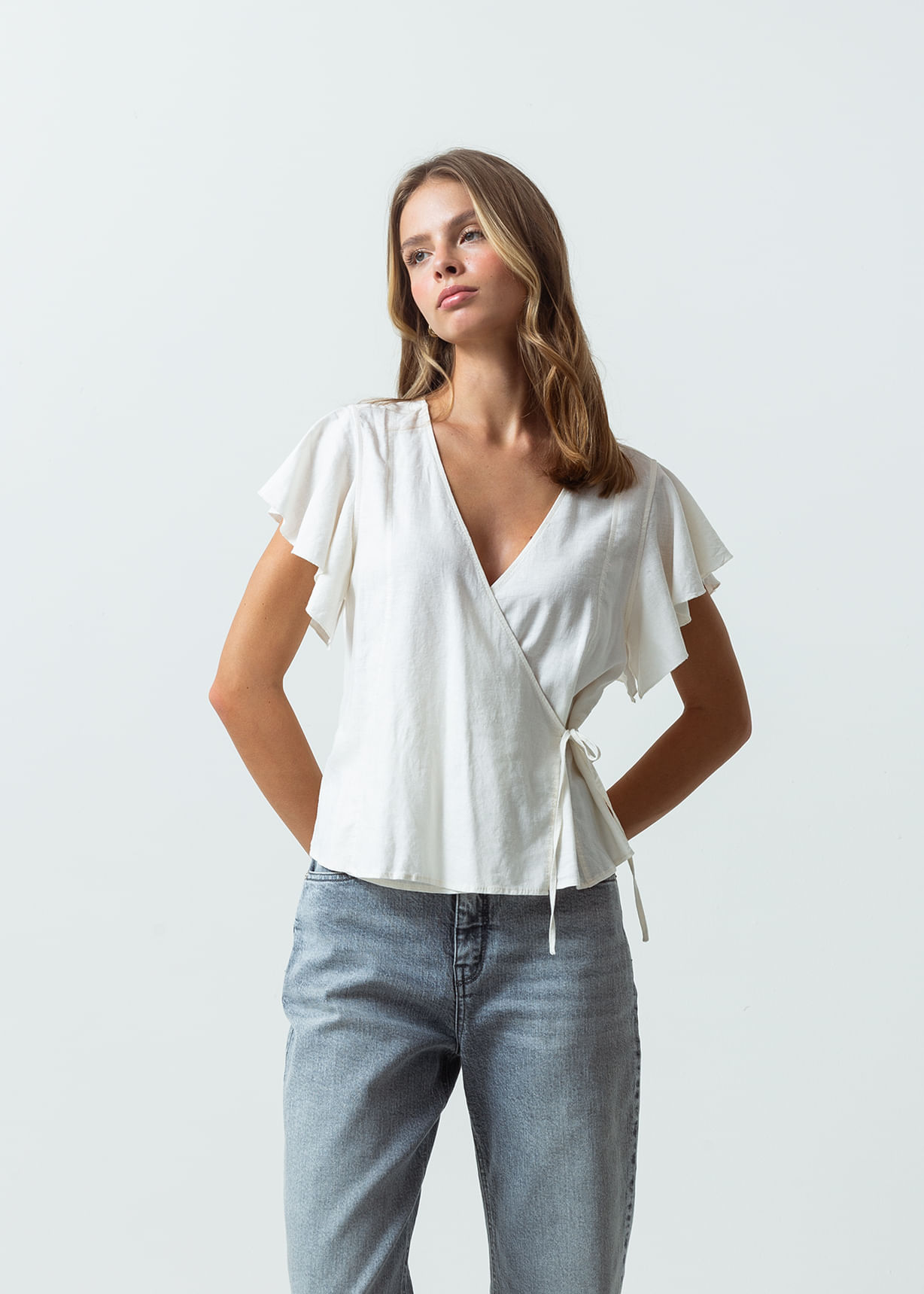 Camisa manga sisa con bolero