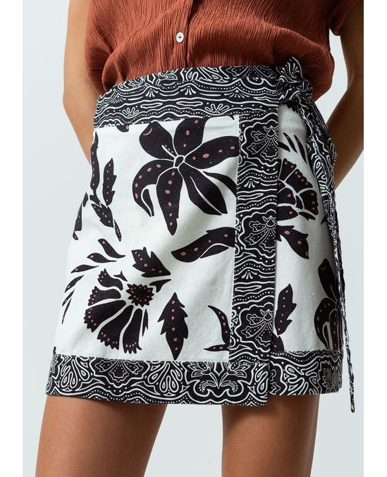 Falda corta estampada