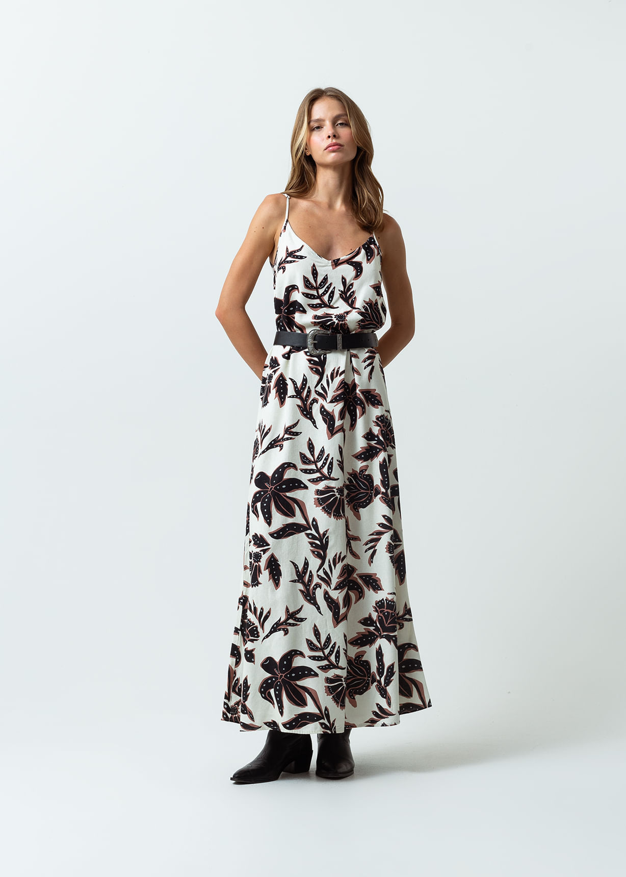 Vestido largo estampado para el fin de semana
