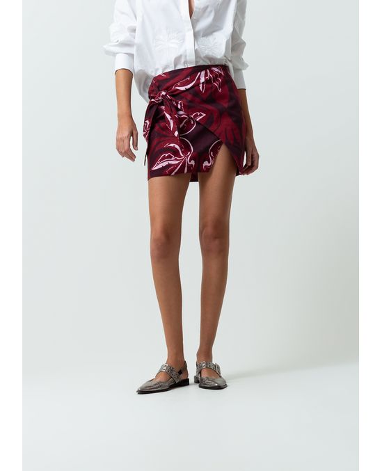 Falda corta estampada