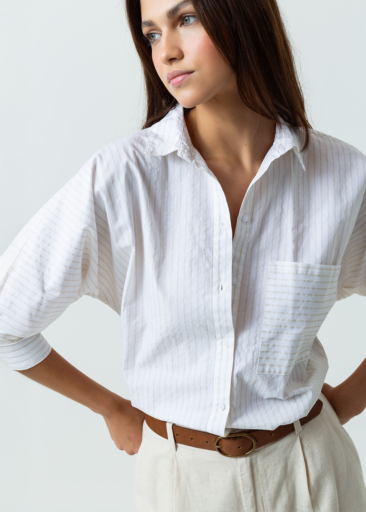 Camisa manga larga a rayas