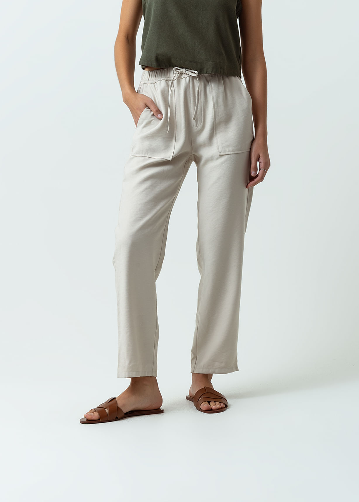 Pantalón Relax tiro alto tipo papper bag