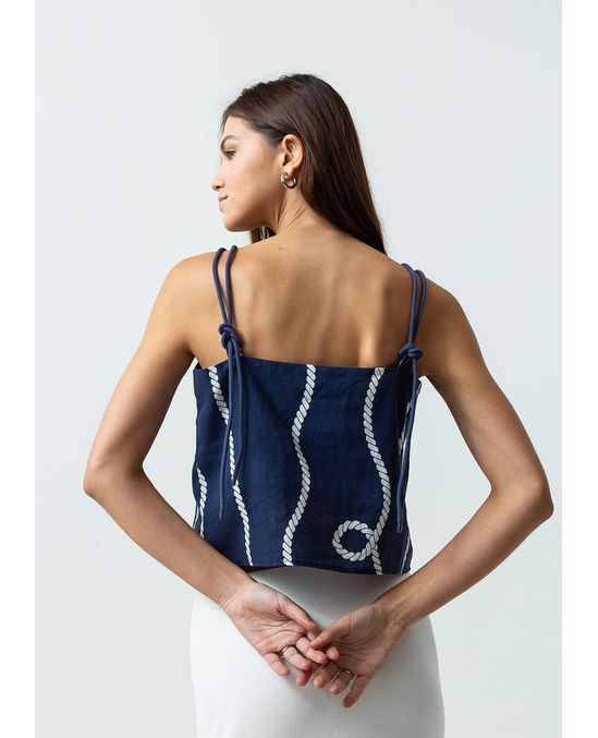 Camisa de tiras estampada