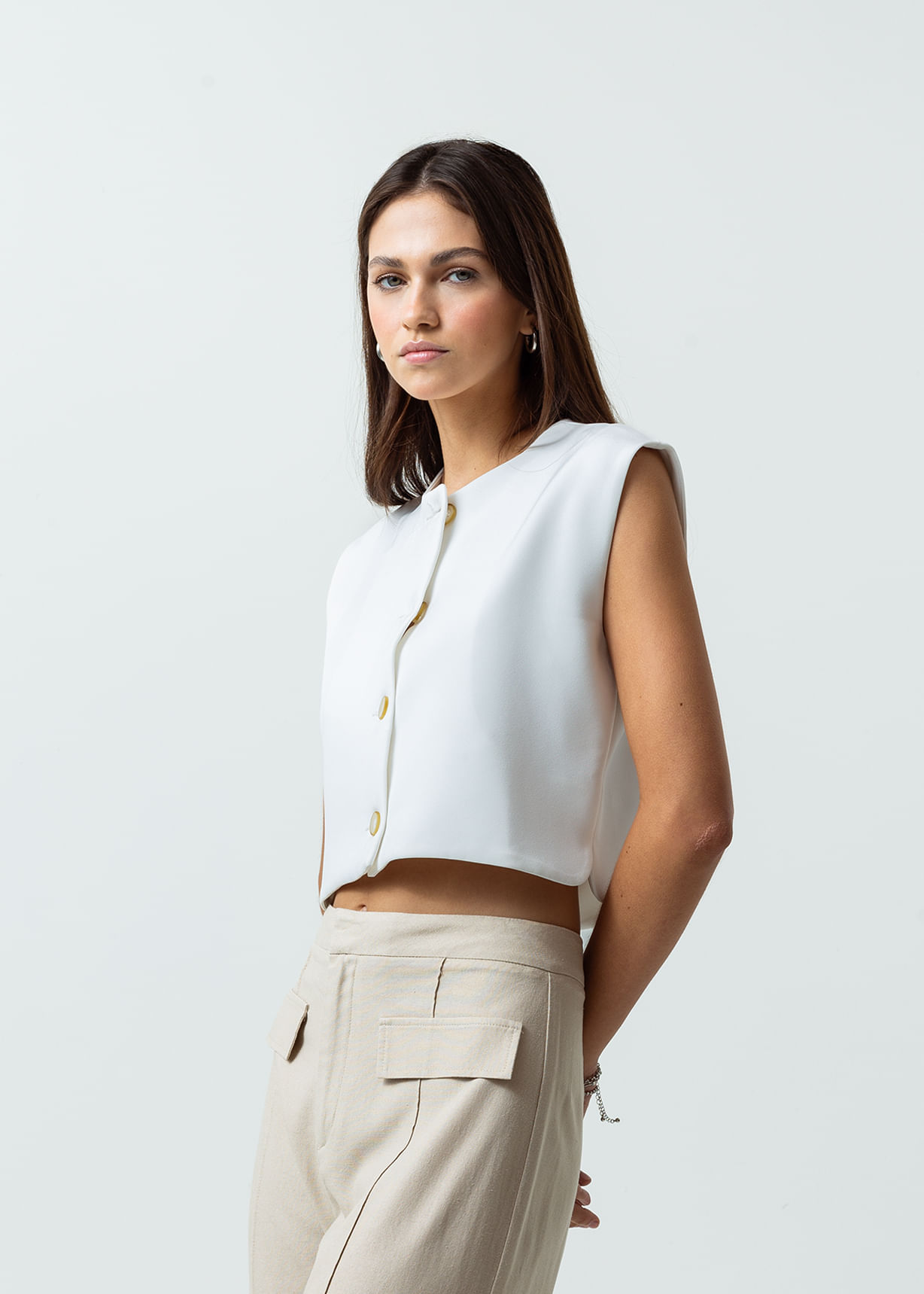 Chaleco de largo pretinero