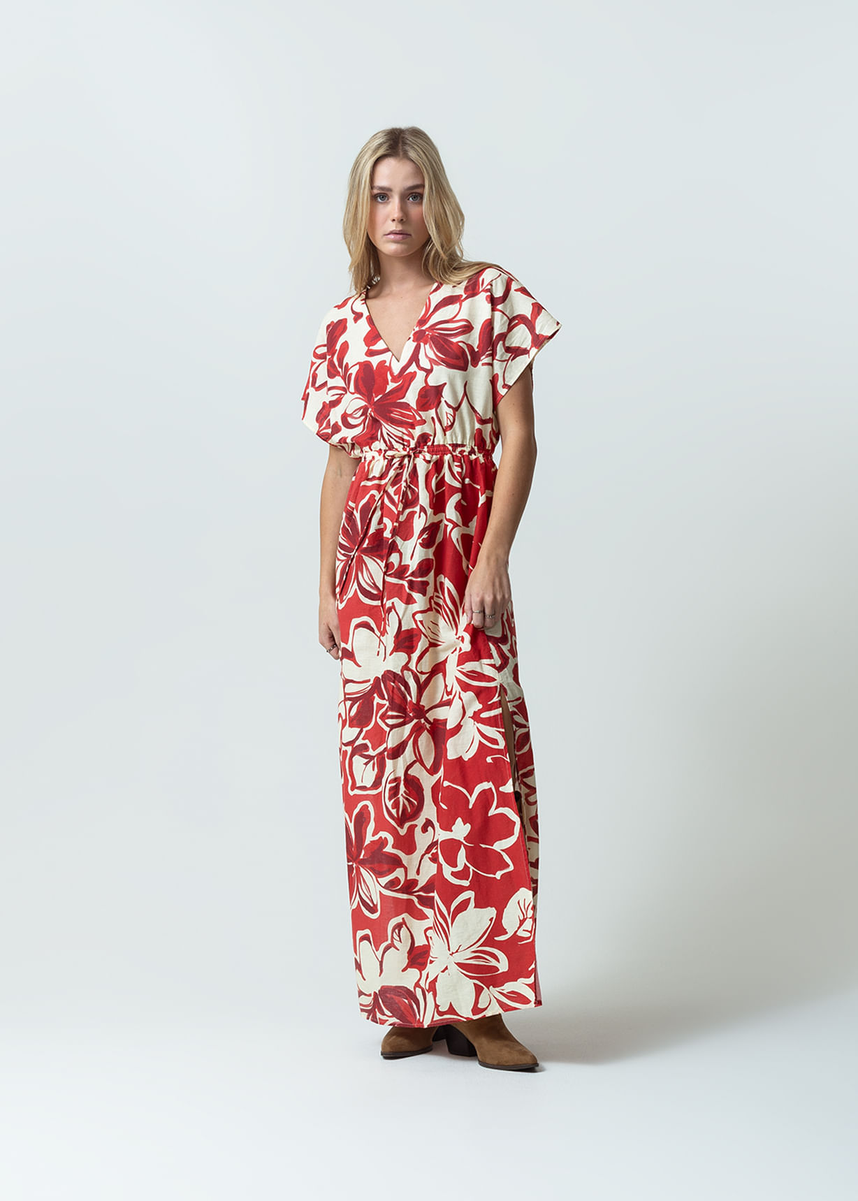 Vestido largo de flores para el fin de semana