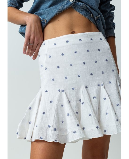 Falda corta con mini prints