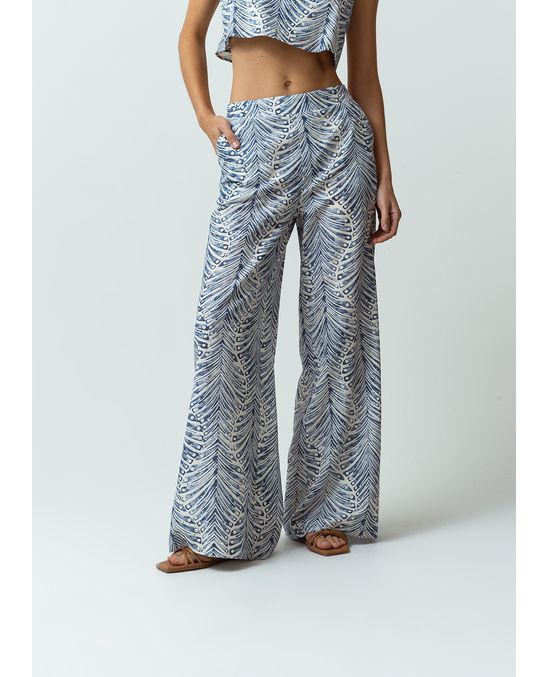 Pantalón Palazzo tiro súper alto estampado