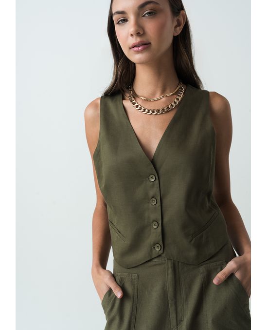 Camisa manga sisa tipo chaleco