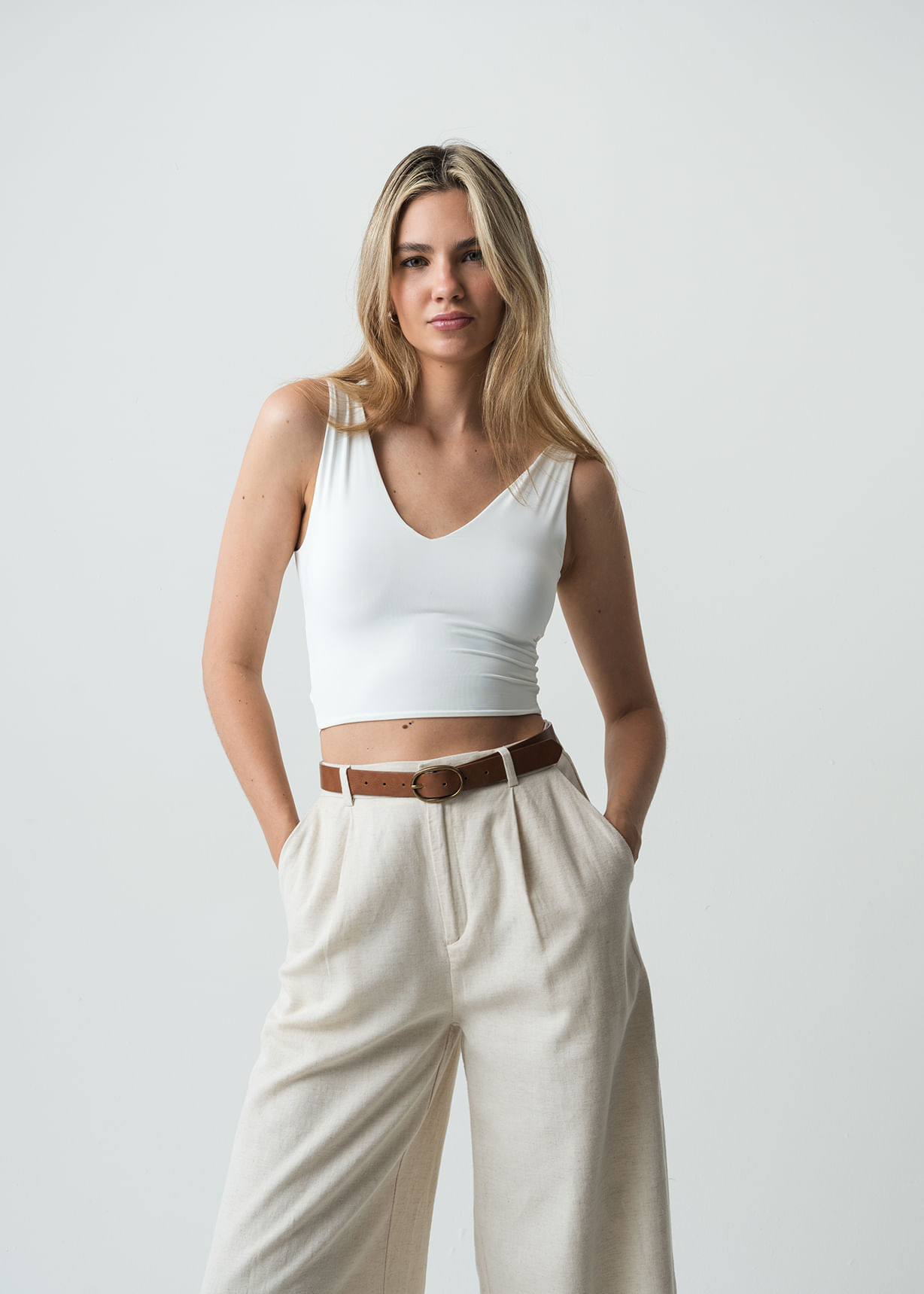 Camiseta manga sisa de silueta ajustada