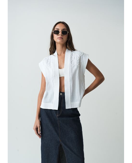 Chaleco de diseño abierto