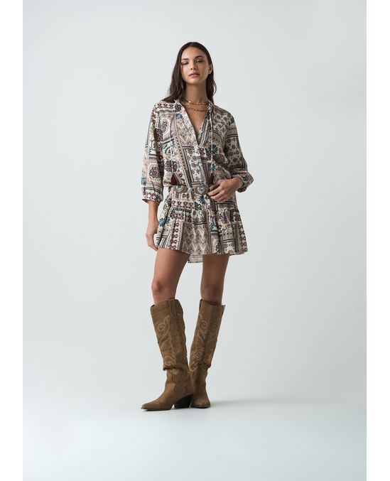 Vestido corto estampado