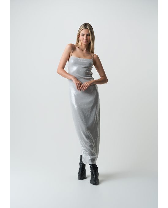 Vestido largo de lentejuelas para eventos importantes