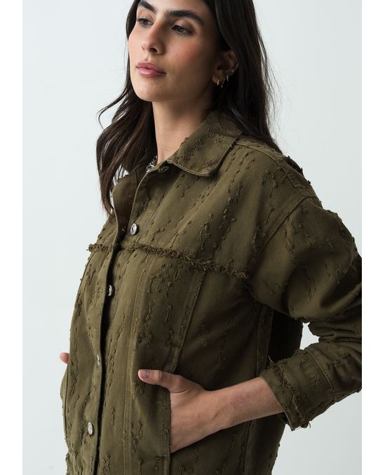 Chaqueta tipo Trucker en denim