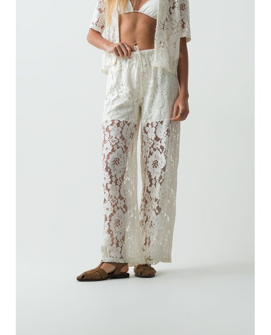 Pantalón en tela tejida