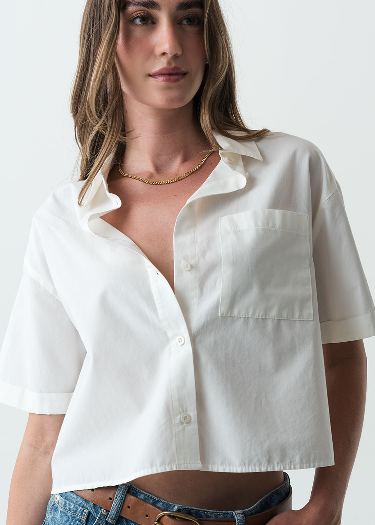 Camisa manga corta de botones
